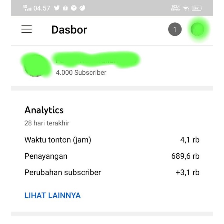 (Habis) Akun Youtube 4000 Subscriber Real