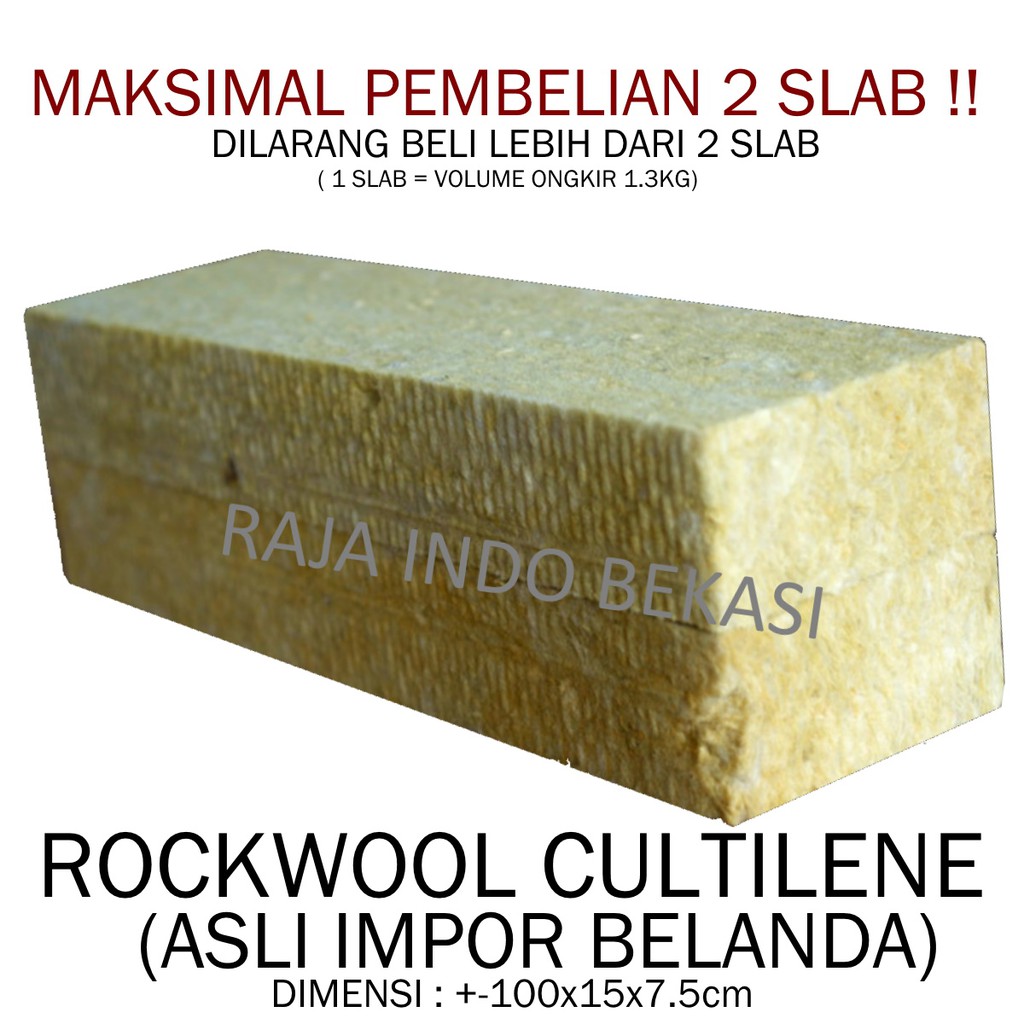 1 Slab Rockwool Cultilene Original Import Grosir Media Tanam Hidroponik