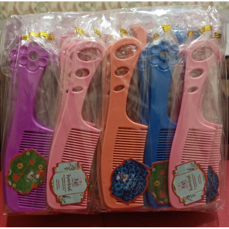 Souvenir Pernikahan Sisir Lobang Kecil / Mini Kemas Plastik / Hadiah Ulang Tahun / + kartu ucapan