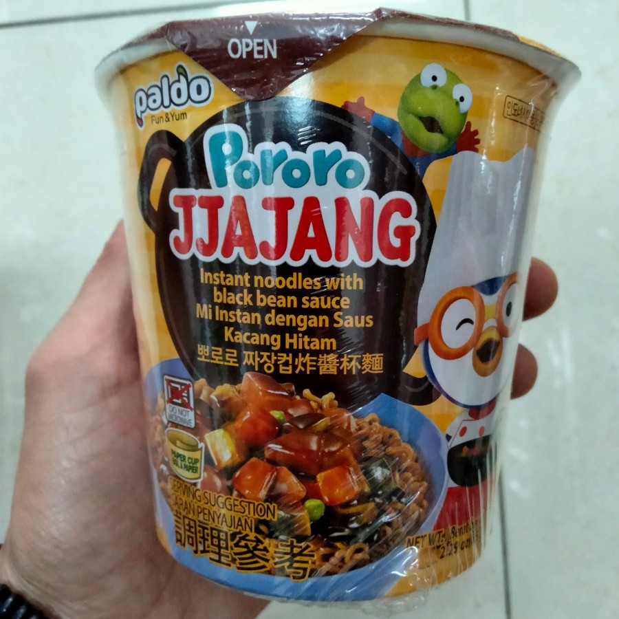 Paldo Pororo Jjajang Cup Noodle 65gr/Mie Cup Instan Impor Korea