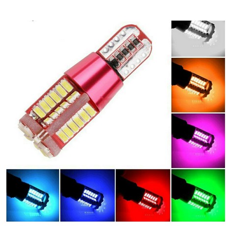 LED mobil motor T10 tancap super extreme bright 57 SMD 4041 canbus no error sign mundur sein bohlam