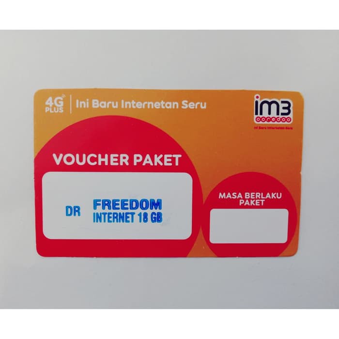 VOUCHER IAM3 INDOSAT FREEDOM INTERNET 18GB 30HARI BONUS UNLIMITED APLIKASI
