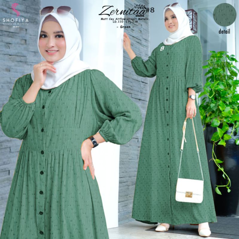 Zernitaa dress/ gamis dewasa/ gamis airflow