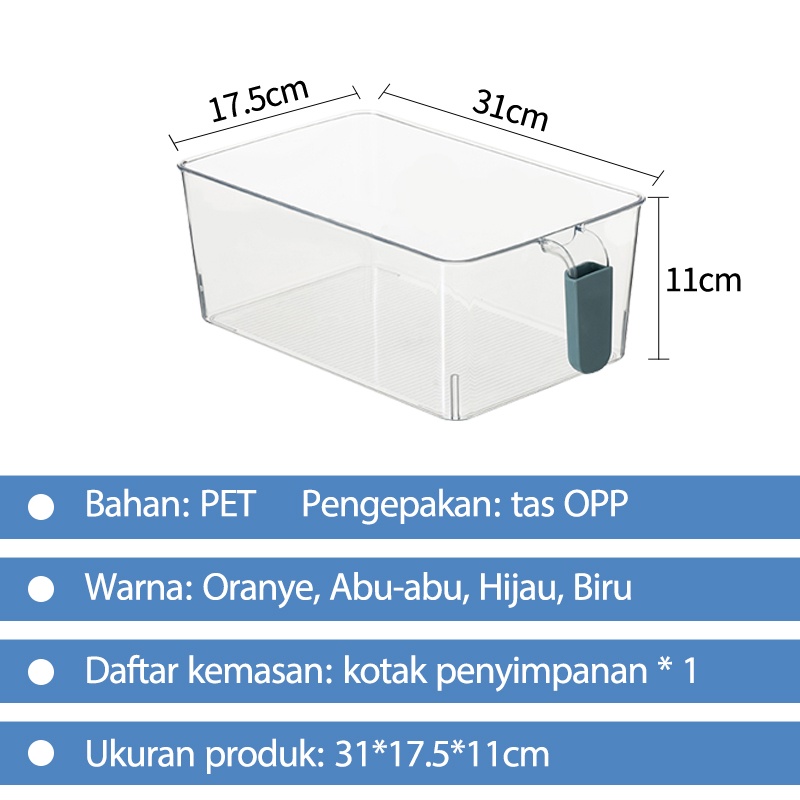 Letyeah &amp; Kaizenliving Kotak Penyimpanan Buah Sayur Dapur Kulkas /Food Storage Box Plastik Multifungsi