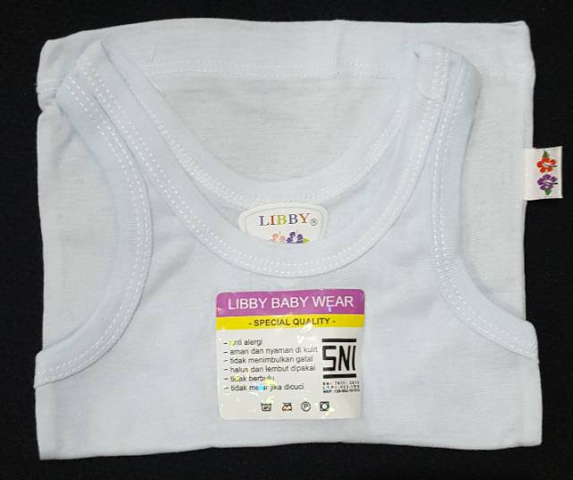 Libby Singlet Dalam Bayi 0-6M / Singlet dalam NB / Kaos Dalam Bayi Libby