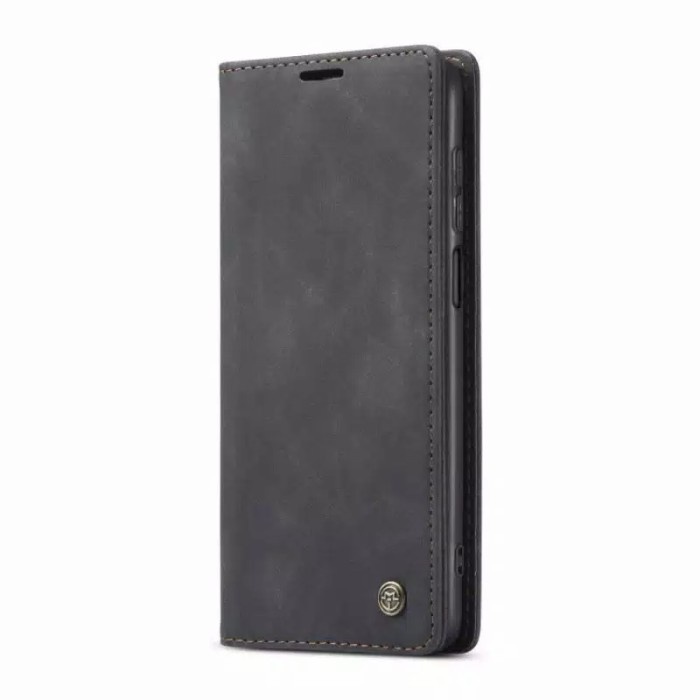 Flip Case Samsung A12 / M12 Original CASEME Leather Wallet Casing - Hitam, Samsung A12