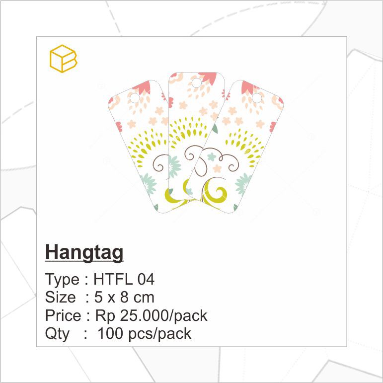 HANGTAG FLOWER (100pcs) | Hangtag Paper Motif Flower