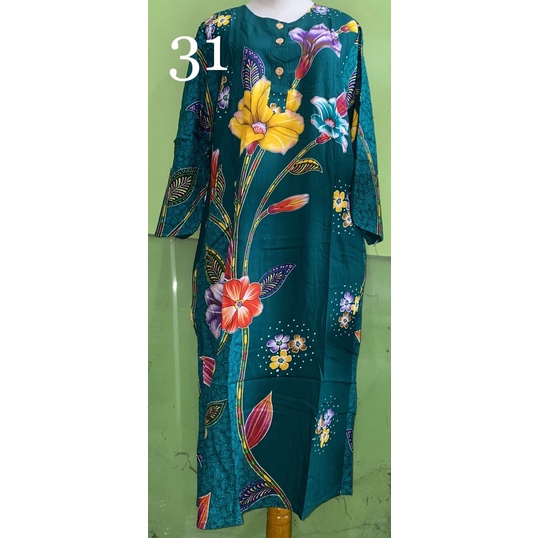 DASTER PENDEK LENGAN 3/4 LD 115CM KENCANA UNGU LABEL BIRU-31