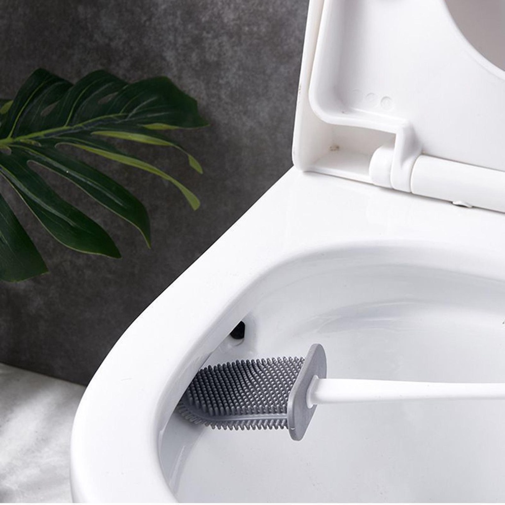 Sikat Toilet Nanas WC Gagang Panjang Tempel Dinding Dengan Tutup Silikon Flex