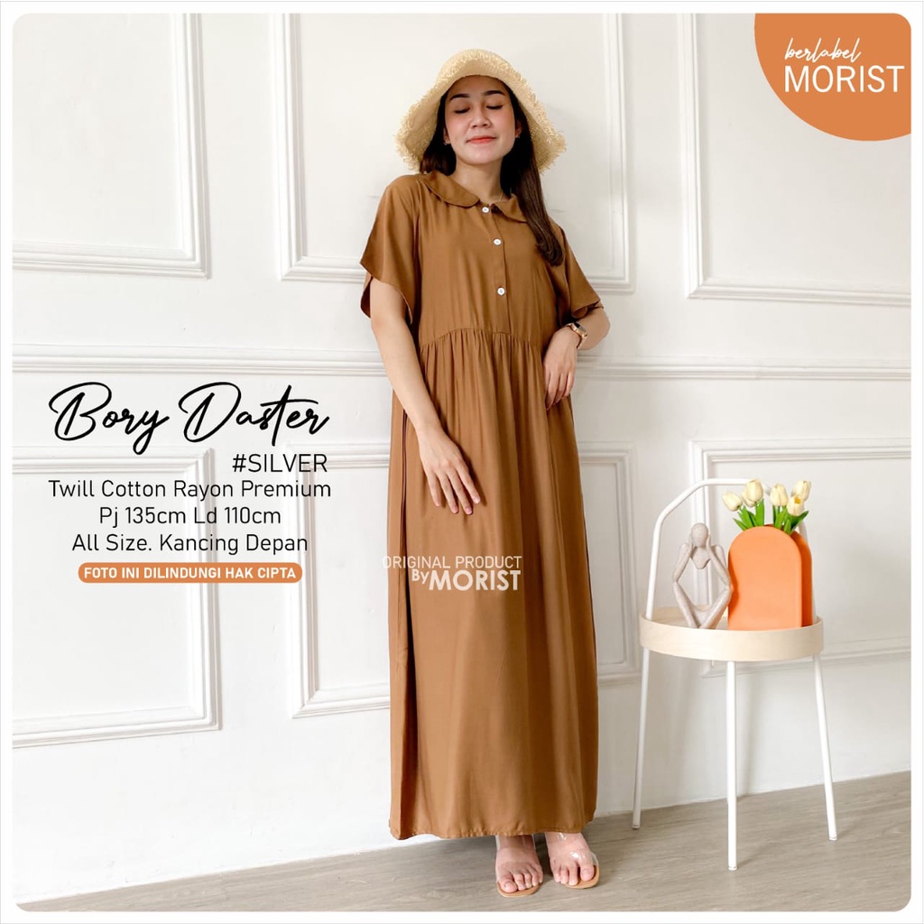 BORY DASTER BY MORIST TERUSAN TUNIK MAXI DRESS DASTER BAJU TIDUR BAJU SANTAI MOTIF BATIK BAHAN PREMI