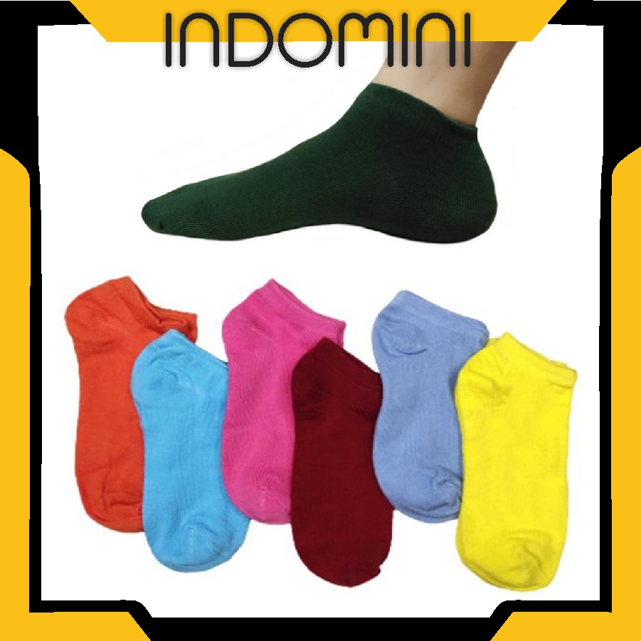 INDOMIN R568 KAOS KAKI MATA KAKI WARNA/Kaos kaki polos pendek