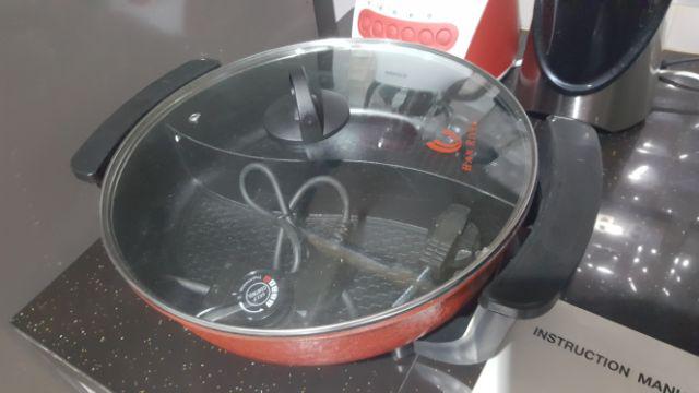 [han River] Hot Pot Listrik 2 In 1 Panci Dual Rasa Panci Elektrik Stainless Steel Termurah