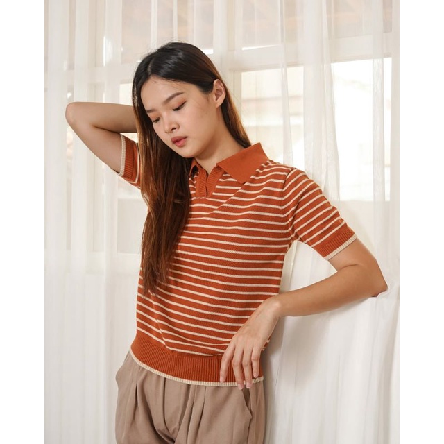 Merry Polo Cotton Knit Stripes by Knitting Warehouse NBN (289)