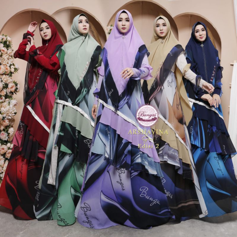 ARSHAVINA set syari by Bungas fashion original