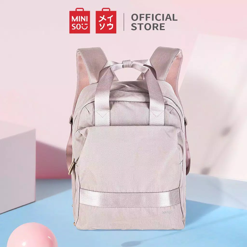 MINISO Minigo women's laptop backpack uk 26x12x35cm. tas ransel miniso kualitas premium