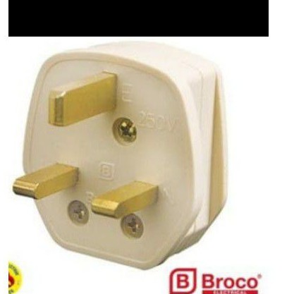 Steker Ac broco kaki 3 / colokan ac broco/colokkan