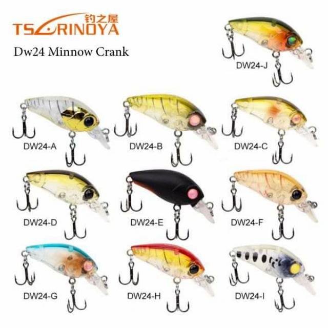 ( COD ) Umpan Pancing Mini Minnow Crank Bait Tsurinoya DW 24