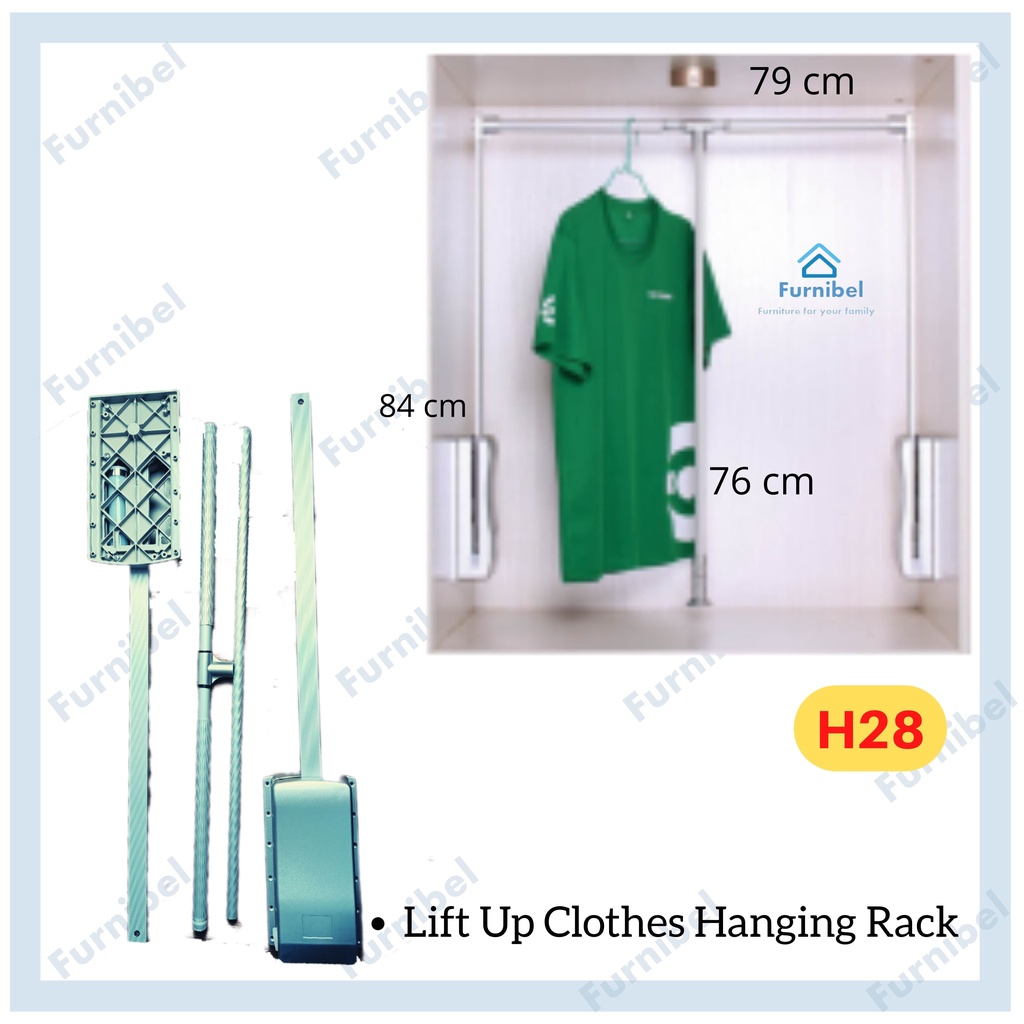 Gantungan Baju Tarik - Lift Up Clothes Hanging Rack