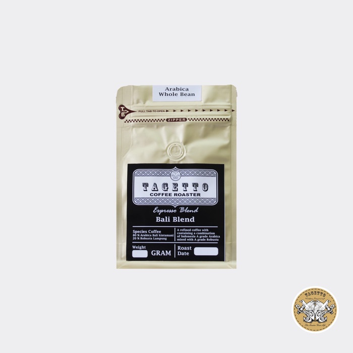 

H2J021 Espresso Bali Blend 250Gr Tagetto Coffee Kopi 80% Arabica 20% Robusta - Biji Kopi