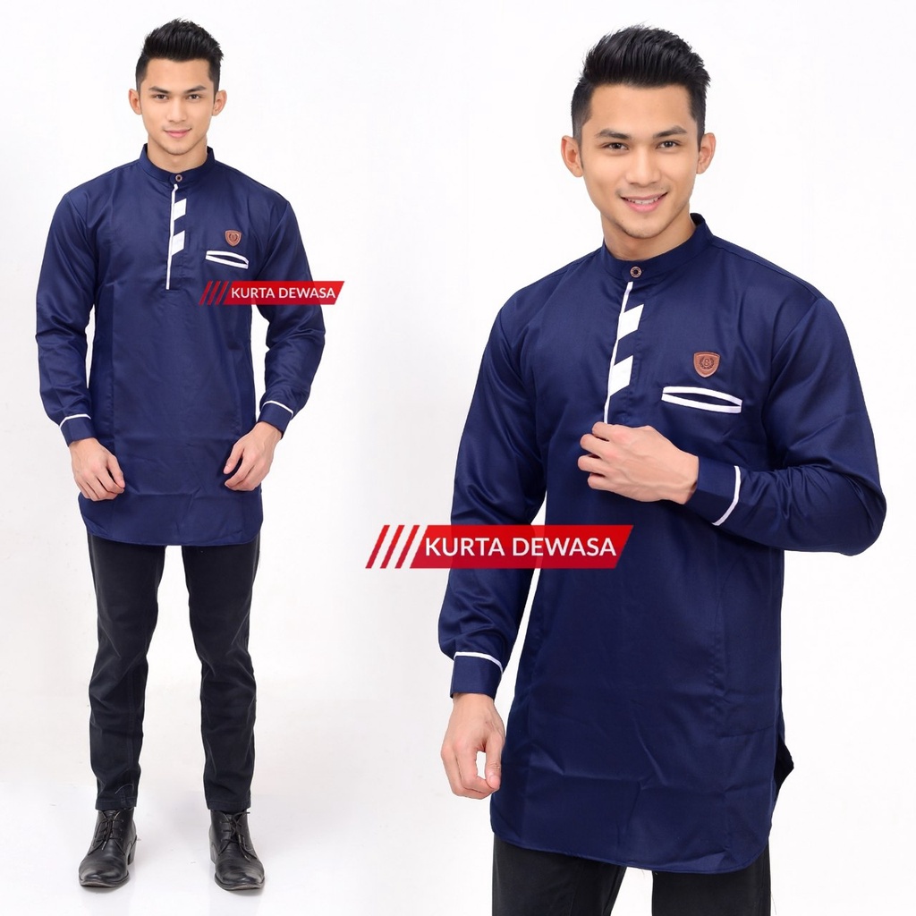 [ORIGINAL BALQIES] Koko kurta terbaru baju koko modern bordir pria dewasa lengan panjang koko muslim pakistan murah