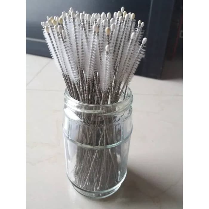 Sikat Pembersih Sedotan Stainless Steel Untuk Bagian Dalam Harga 1 Pcs