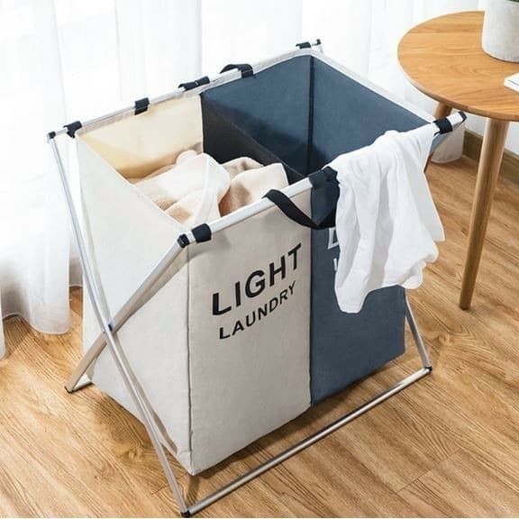 LAUNDRY BAG KERANJANG CUCIAN BAJU KOTOR DENGAN FRAME ALUMUNIUM