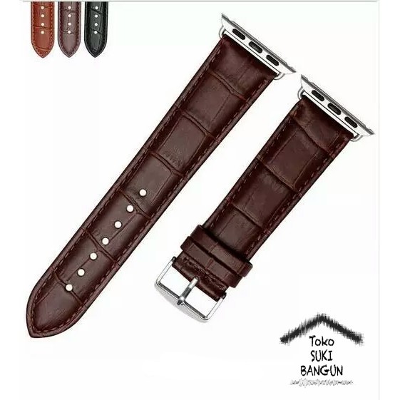 Strap Apple Watch Series 8 7 6 5 4 3 2 1 41mm 40mm 38mm TALI JAM Kulit Leather Buckle