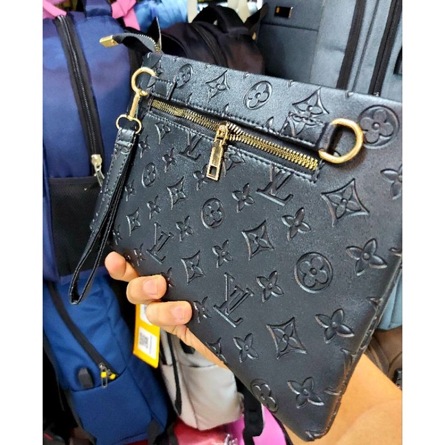 CLUTCH LV HITAM TAS WANITA DOMPET BESAR 1R CTR