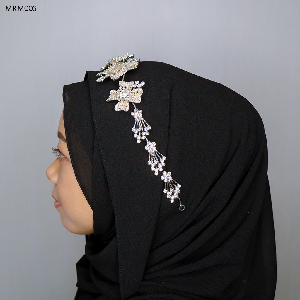 [PRODUK TERLARIS] HAIRPIECE HIJAB TIARA BRIDE ACCESSORIES PARTY MRM003