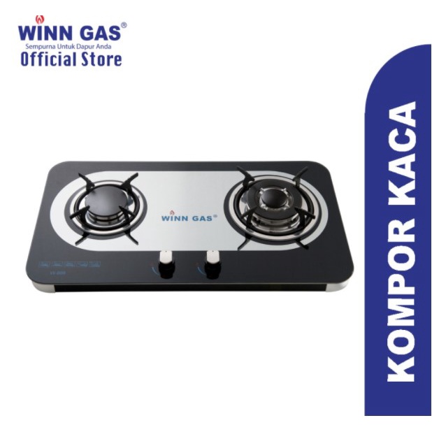 Winn Gas Kompor Gas Kaca Tanam 2 Tungku W-888 Slim Glass W888 W 888