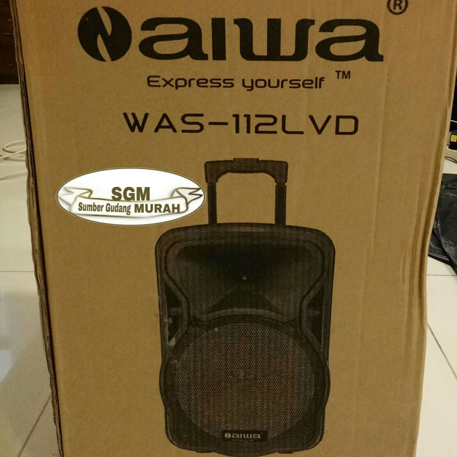 Speaker Portable wireless Aiwa WAS-112LVD 12inch