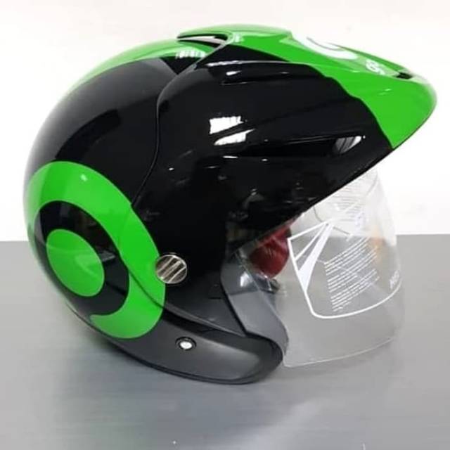 Helm standart pet gojek logo baru free masker