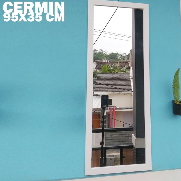 KACA CERMIN DINDING GANTUNG PANJANG 95X35 CM - KACA PANJANG FULL BODY TERLARISS...,,,,,