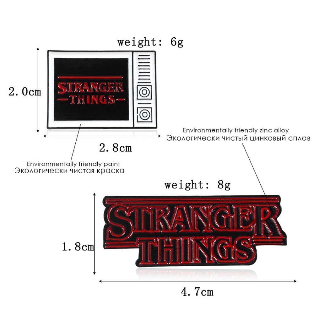 Agustinina Pertunjukan TV Stranger Things Kartun Mantel Perhiasan Aksesoris Stranger Things Anime Badge Lencana Pin Enamel Pin