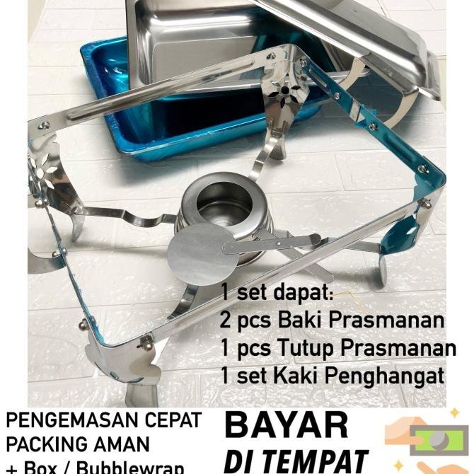 PRASMANAN SEGI STAINLESS SET KAKI KOMPOR PENGHANGAT STAINLESS 555