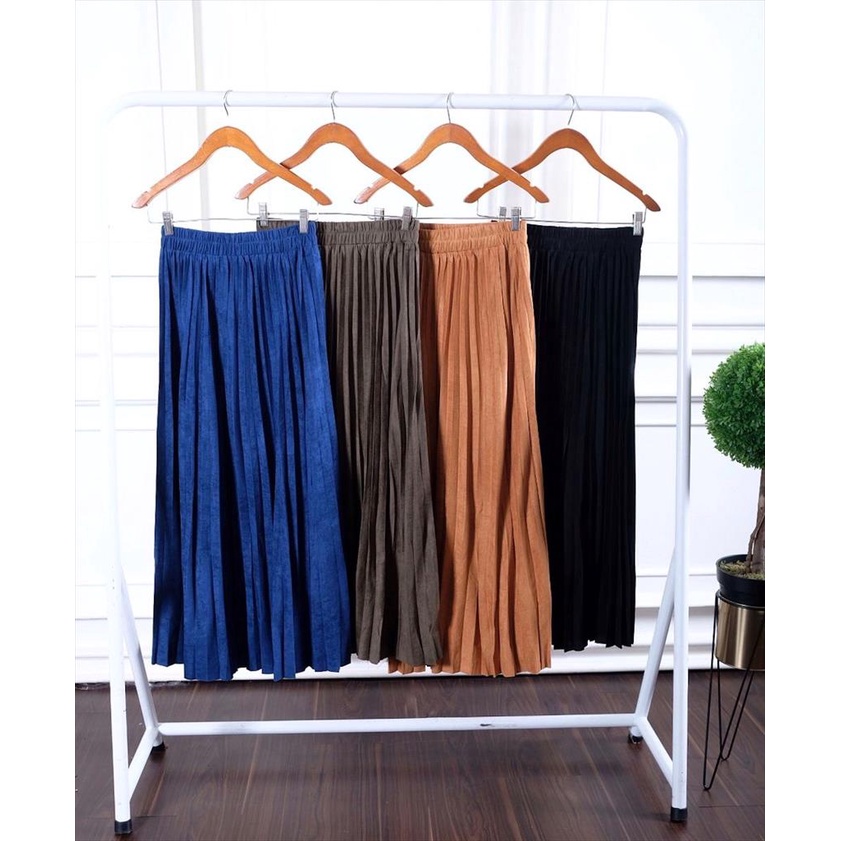 ROK SUEDE PLISKET BAHAN  PREMIUM BANGKOK BKK