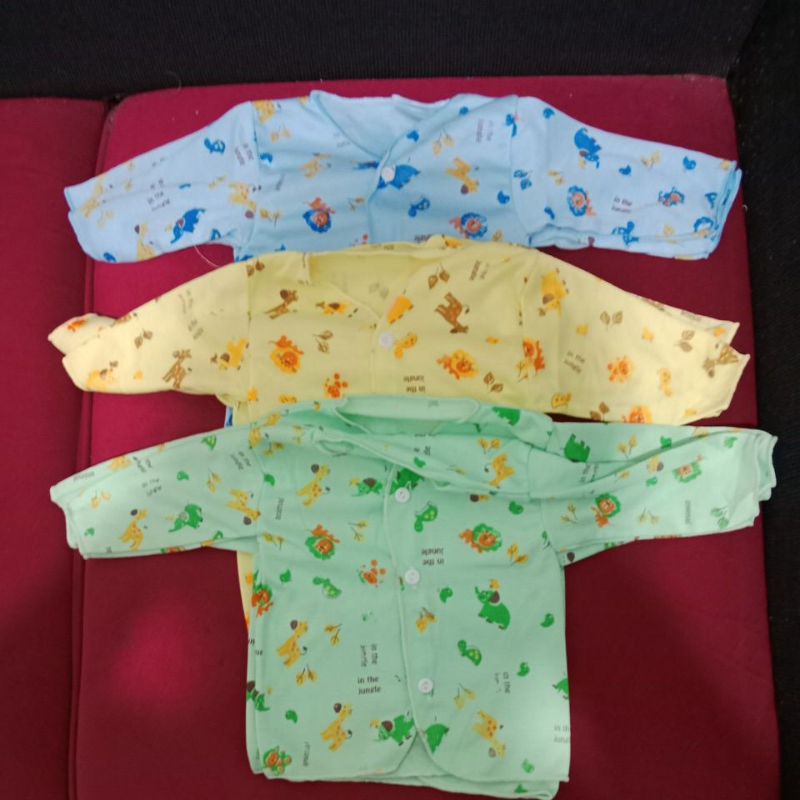 3 pcs Baju pendek bayi print / Baju panjang bayi print