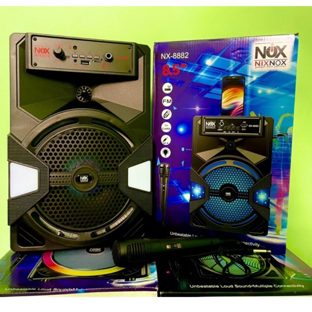 8,5inch speaker koper bluetooth nixnox NX 8882 speaker koper termurah terbesar free mic