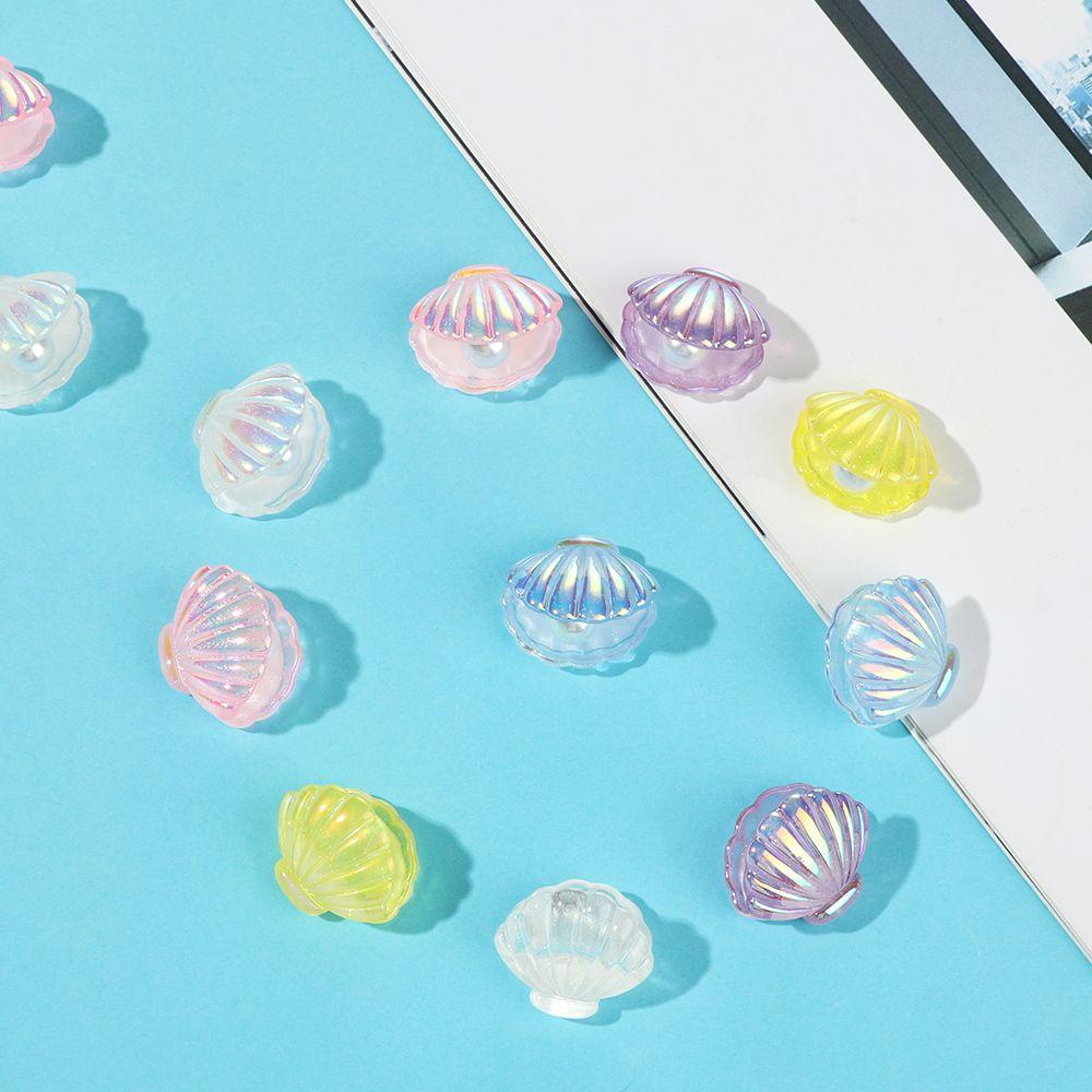 ❈ROWAN❈ 10PCS Decorations Pearl Decor Shiny 10pcs Resin Shells Scrapbooking DIY phone case materials Jewelry Craft Cabochons DIY/Multicolor