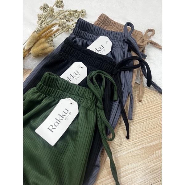 Celana Kulot Knit Mango Panjang Ella Pants - Cullote Highwaist Wanita 881