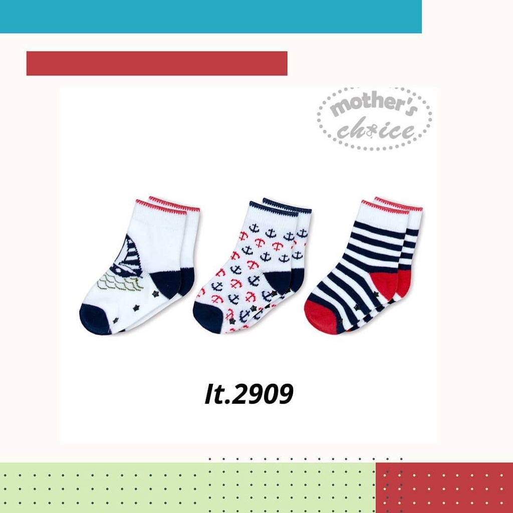 MOTHER'S CHOICE 3pcs socks kaos kaki anak