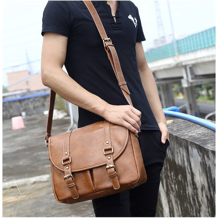 Tas Selempang Kulit Pria Slingbag Mesenger Bag 7705