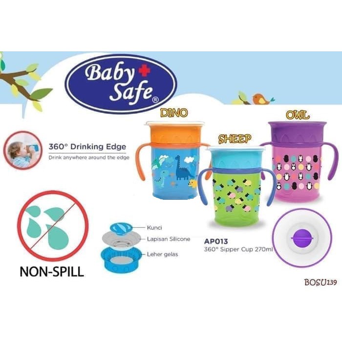 Baby Safe 360 Cup With Handle AP013 - Gelas Minum Anak