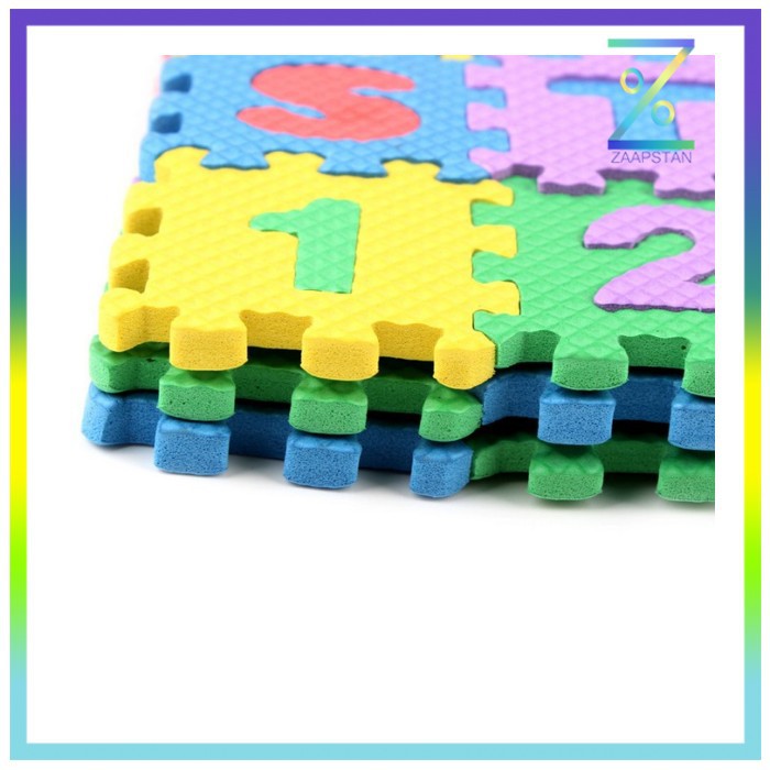 Jin Wa Wa Puzzle Foam Aplhabet &amp; Angka 36 PCS - Multi-Color