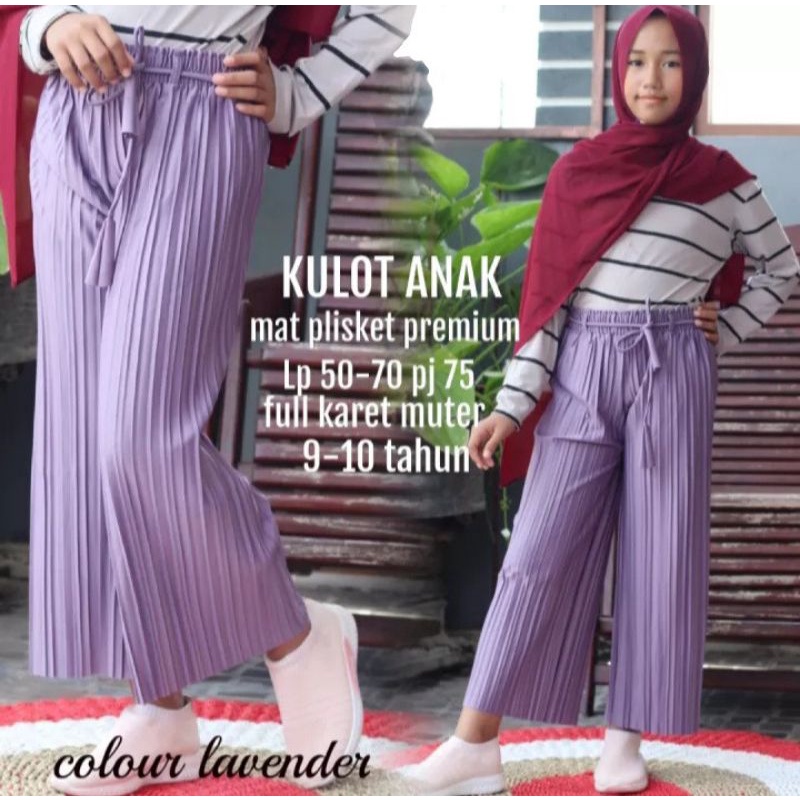 celana kulot plisket anak tanggung || kulot anak || plisket anak