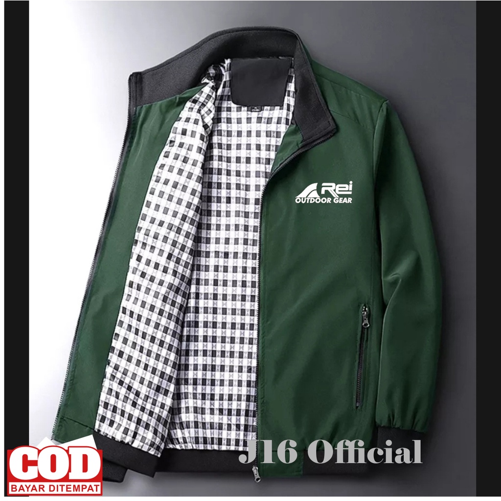 Jaket Bomber Kasual Premium Parasut semi anti air PRIA WANITA REI OUTDOOR