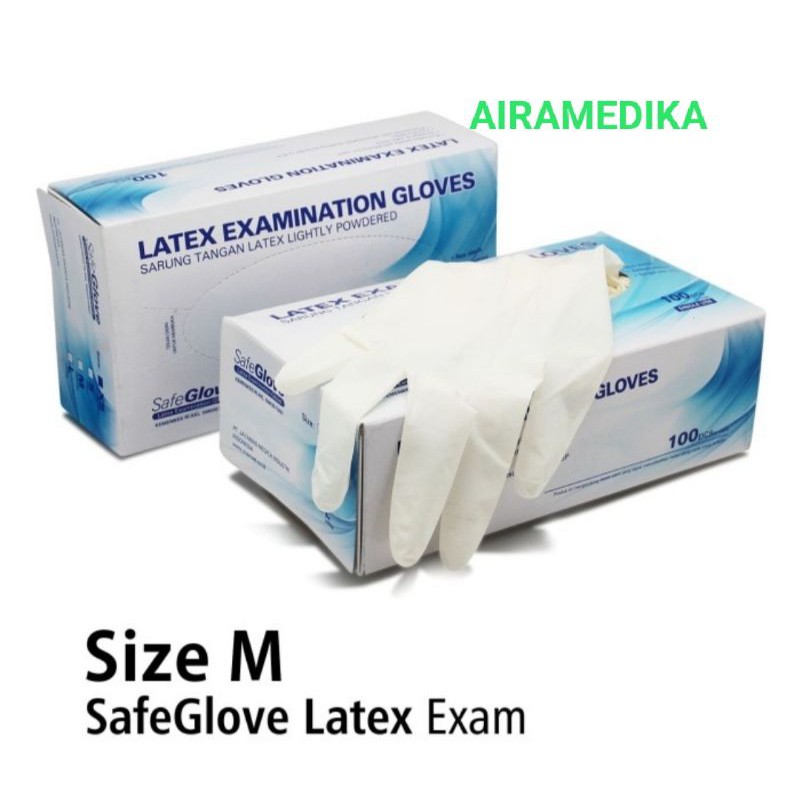 Sarung Tangan Handscoon Latex Examination Gloves Size  S M L