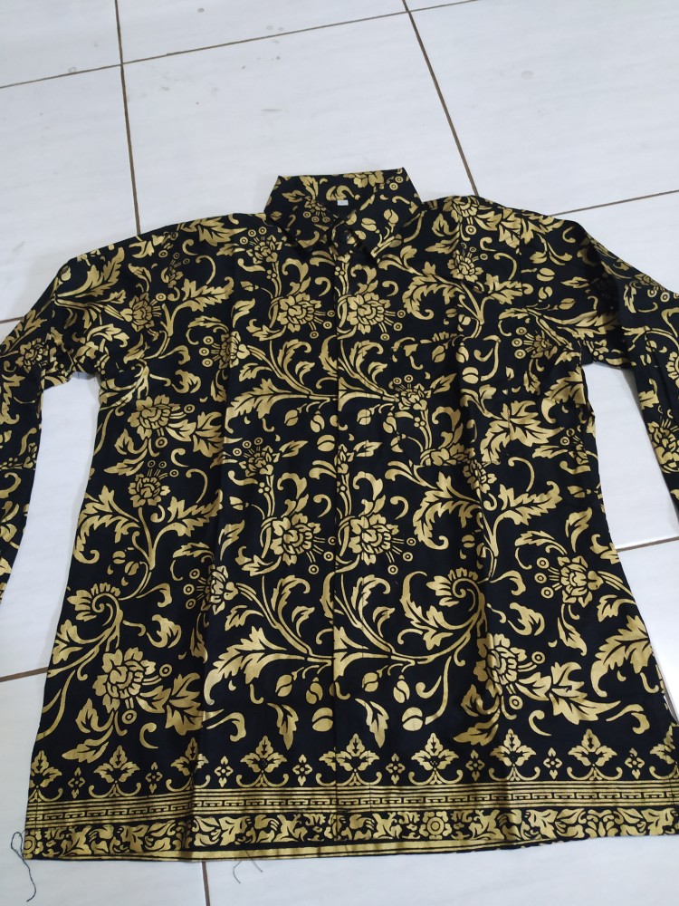 Kemeja Batik Pria Lengan Panjang M L Xl Xxl