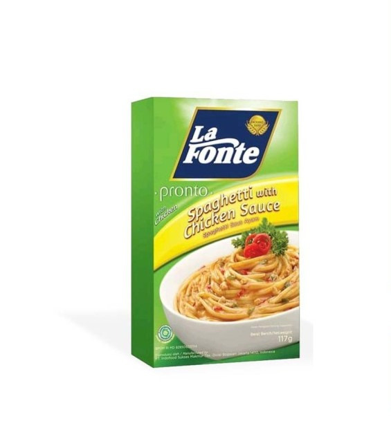 

LA FONTE PRONTO SPAGHETTI WITH CHICKEN SAUCE SPAGHETI AYAM 117GR
