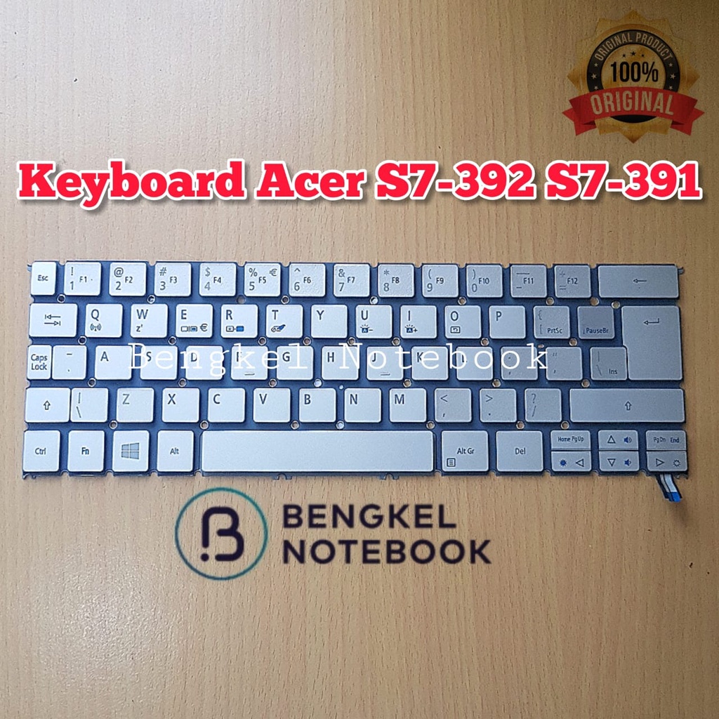 Keyboard Acer Aspire S7-392 S7-391 MS2364 Silver